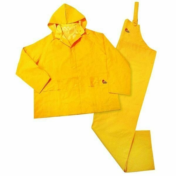 Rainsuits Lg Yellow 3Pc .20mm, Custom Leathercraft, Mfr#: R110L
